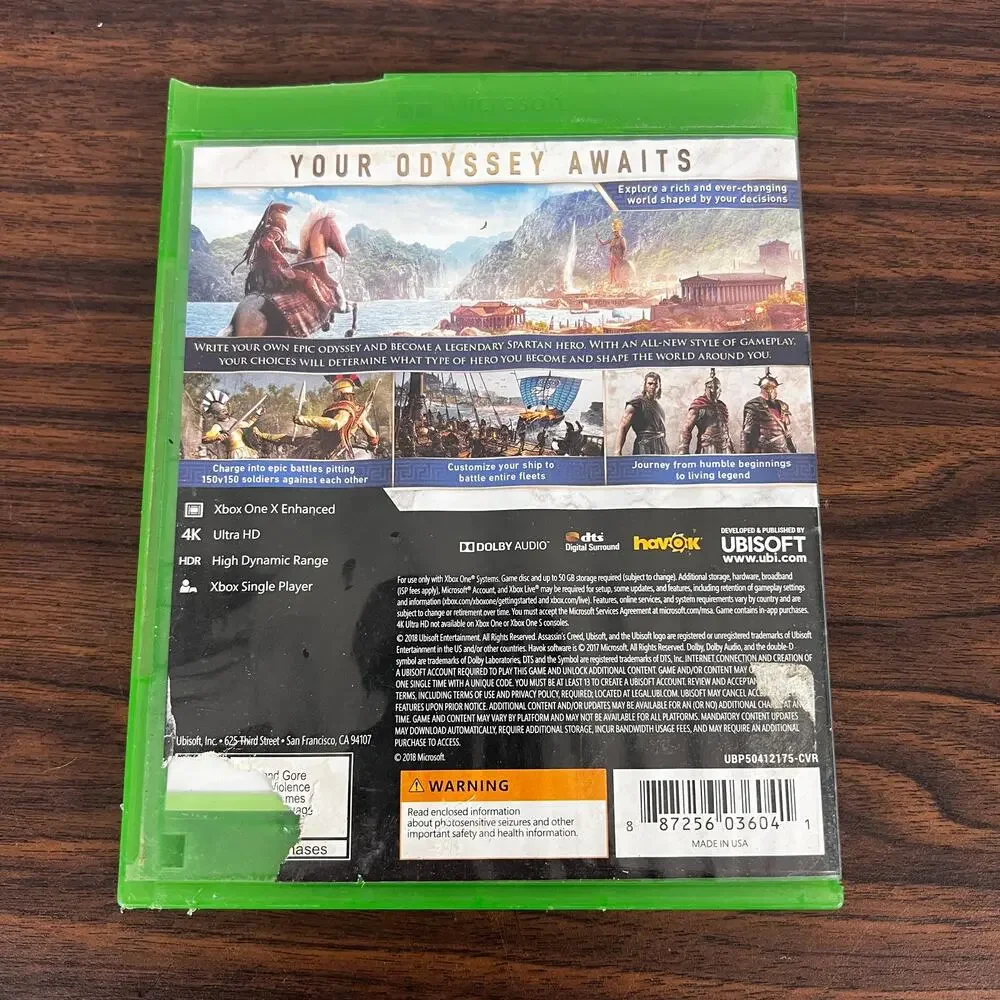 Xbox One Assassin's Creed Odyssey NTSC Video Game + Case